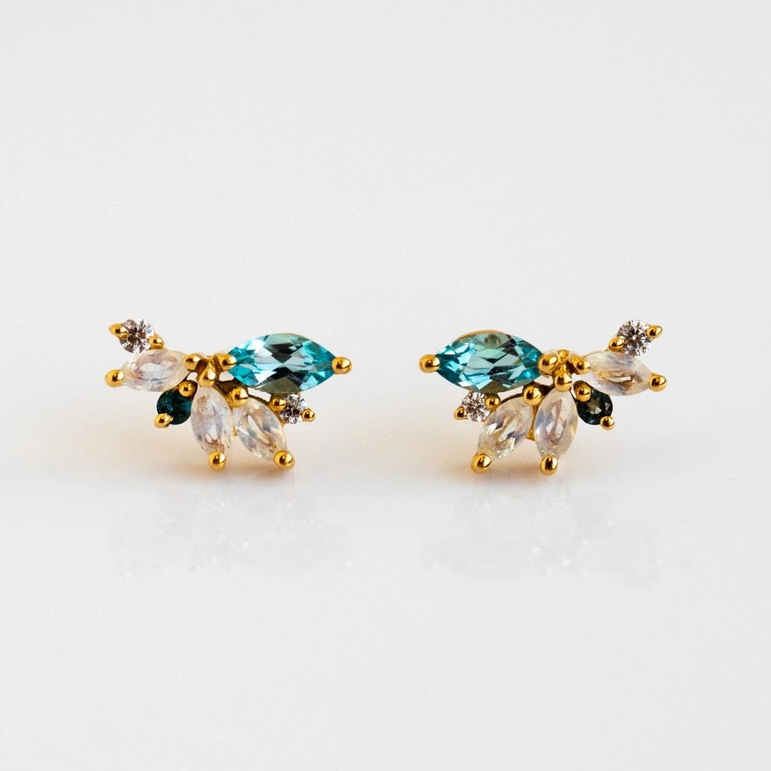 Something Blue Weddings Local Eclectic London Blue Topaz Butterfly Earrings Earrings