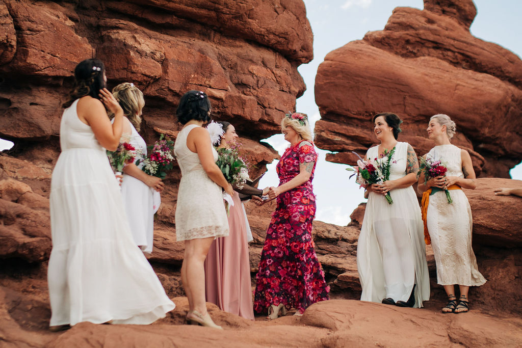 Something Blue Weddings Colorful Boho LGBTQ Wedding by Thistle & Pine Photography Colorado Wedding Photographer