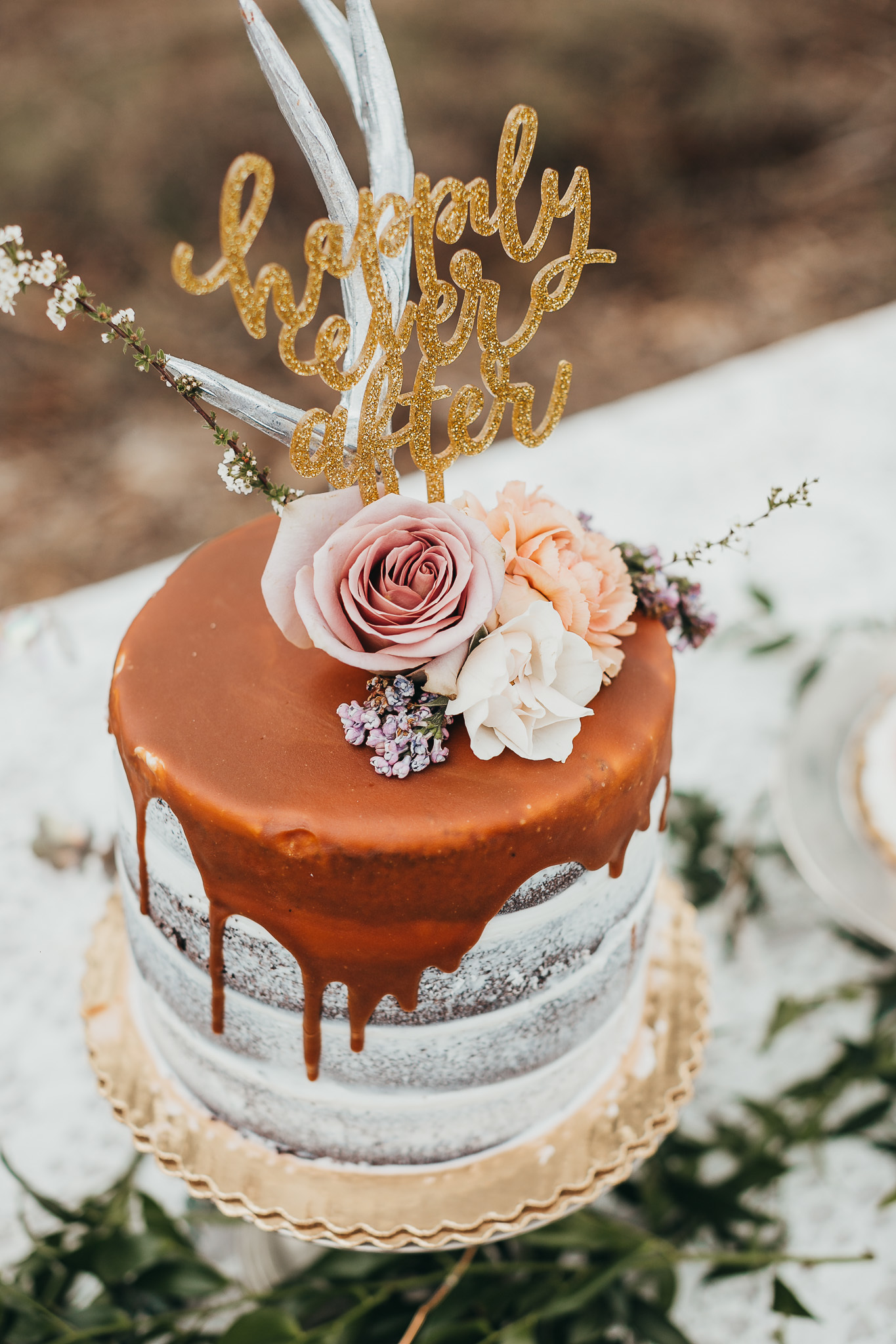 Something Blue Weddings Modern Naked Cake