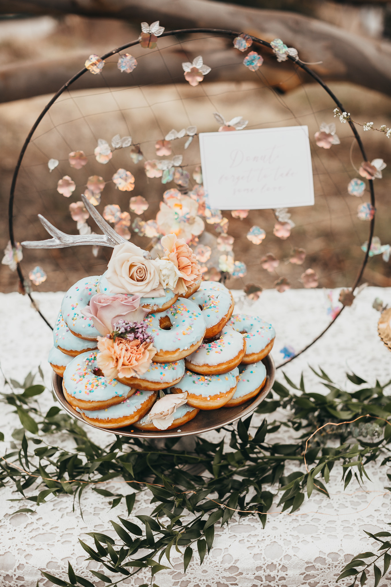 Something Blue Weddings Donut Cake