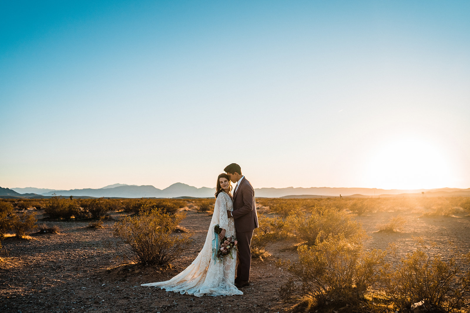 a beautiful Las Vegas desert styled wedding shoot