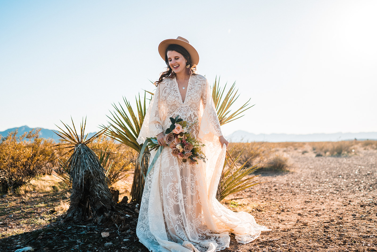 a beautiful Las Vegas desert styled wedding shoot