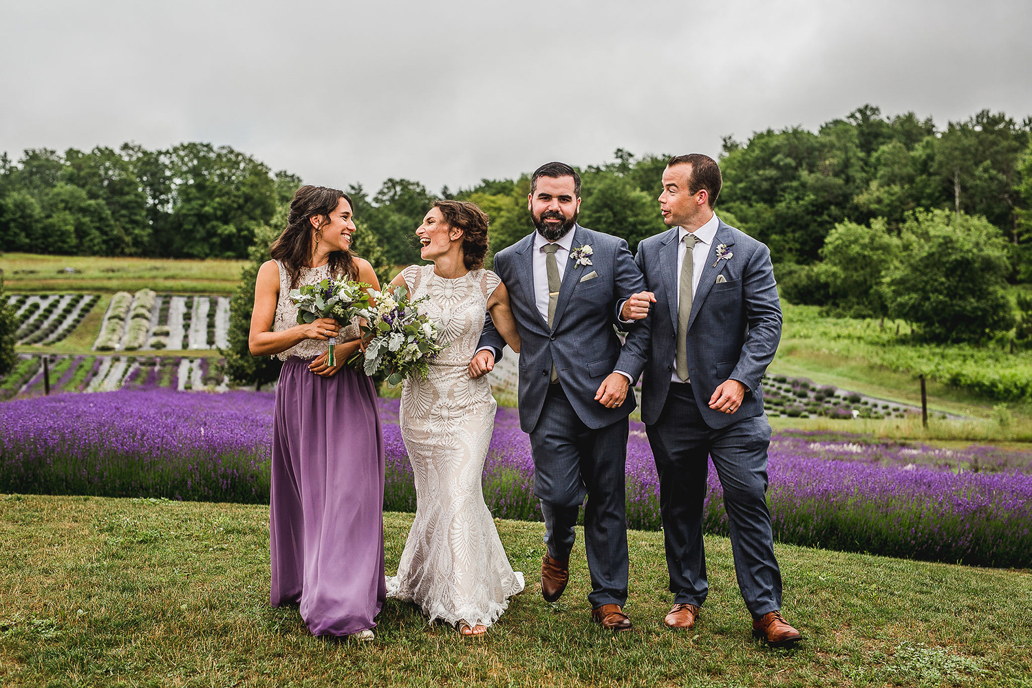 Colorful Michigan Lavender Farm Wedding Something Blue Weddings