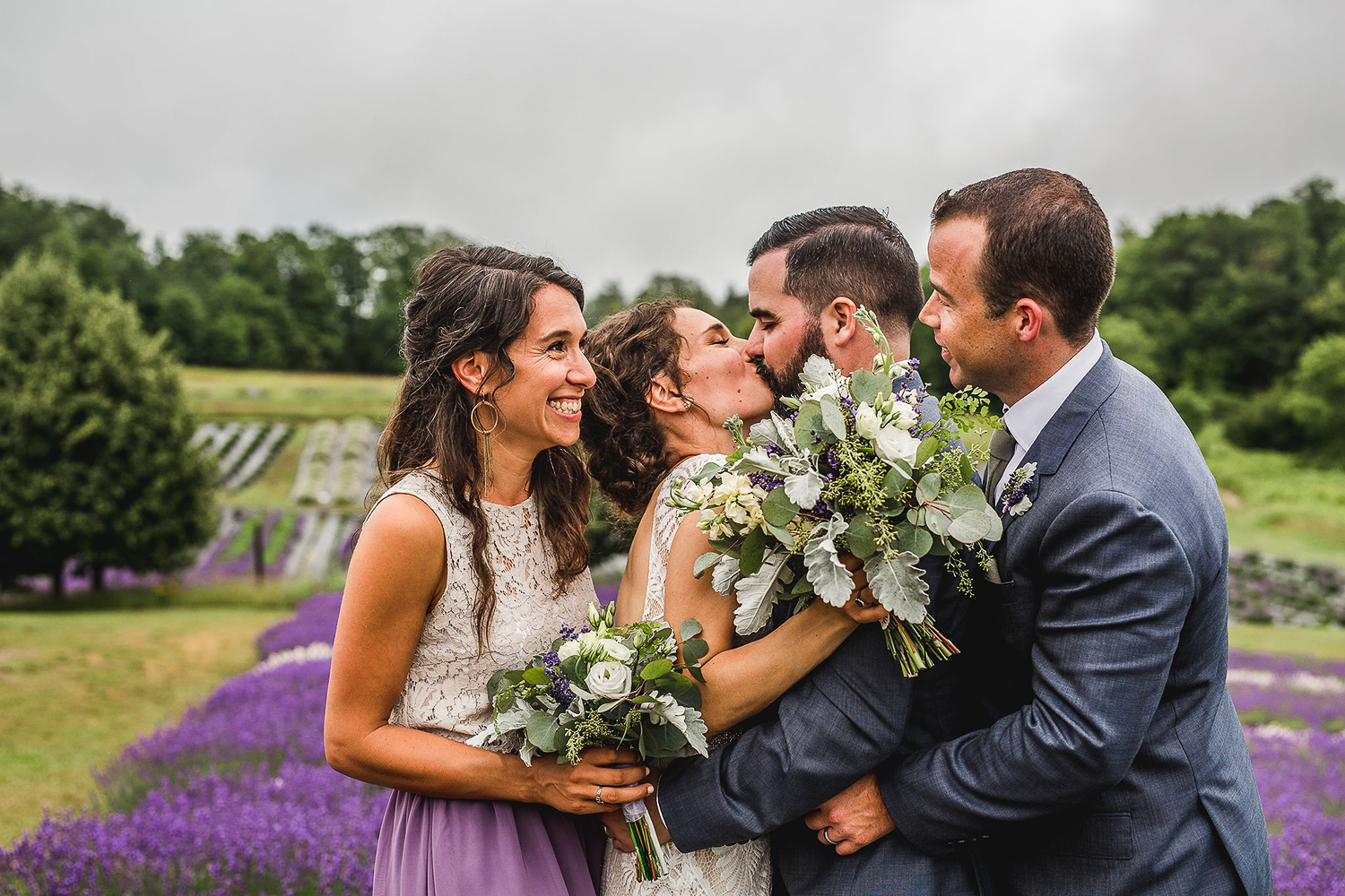 Colorful Michigan Lavender Farm Wedding Something Blue Weddings