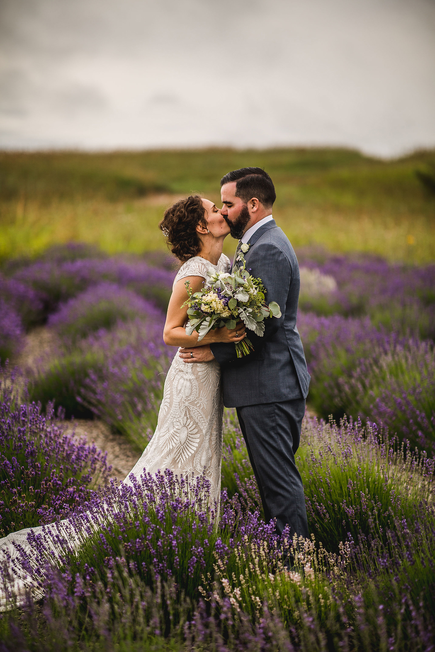 Colorful Michigan Lavender Farm Wedding Something Blue Weddings