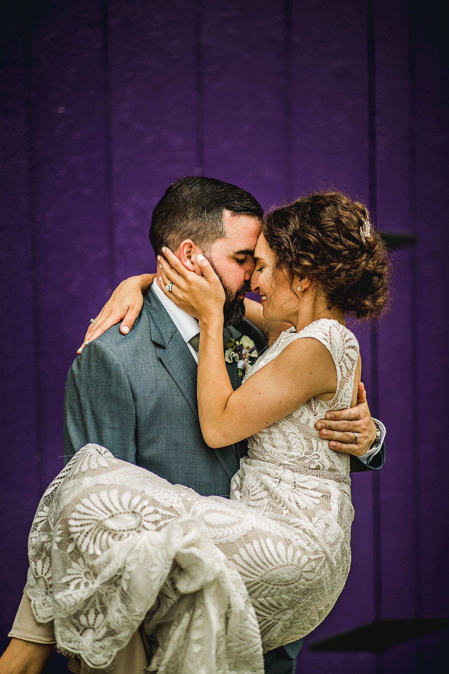 Colorful Michigan Lavender Farm Wedding Something Blue Weddings