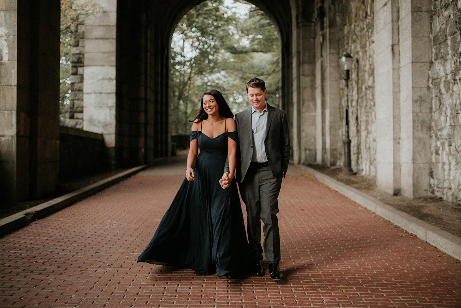 Fort Tryon Park New York Engagement Session Something Blue Wedding