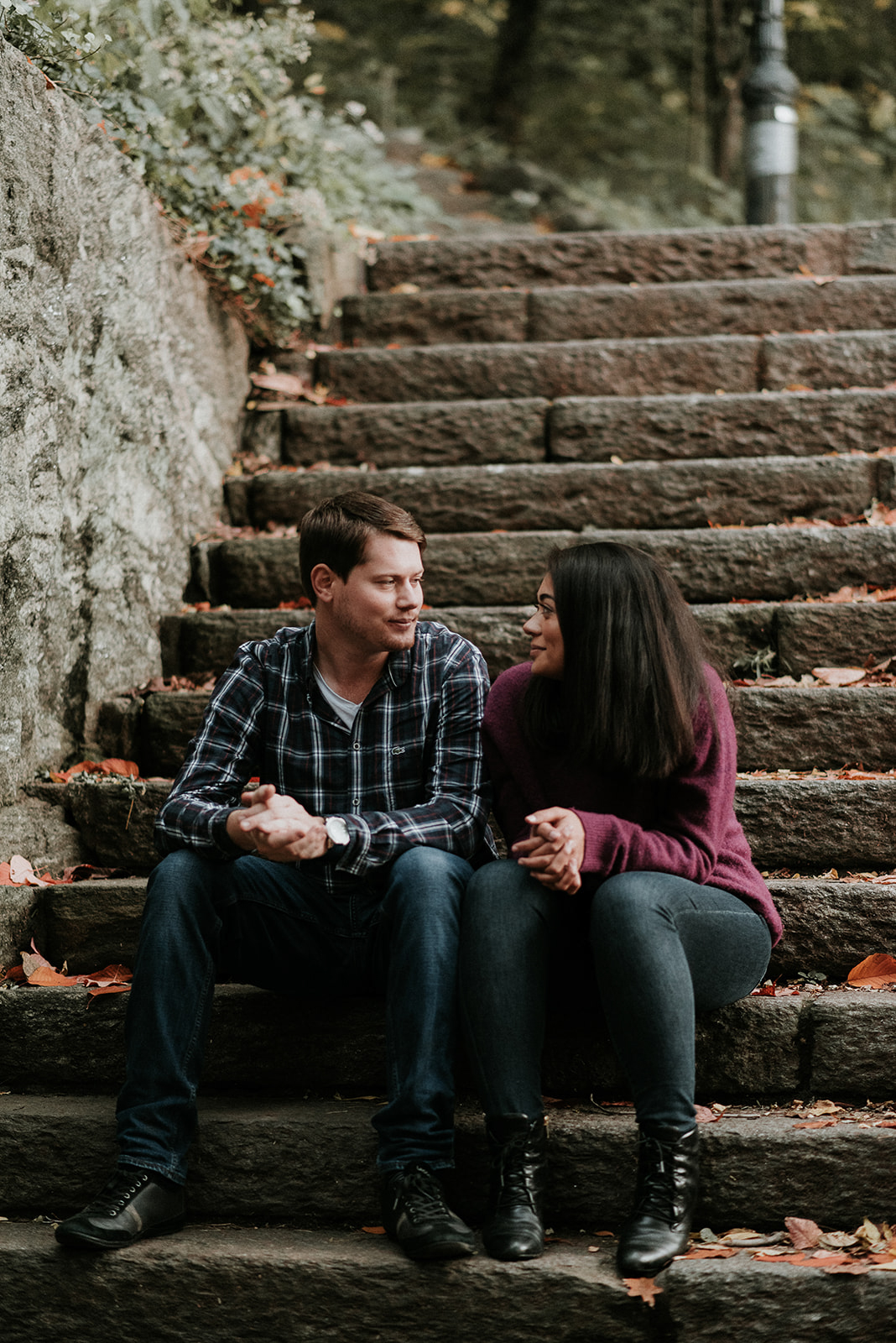 Fort Tryon Park New York Engagement Session Something Blue Wedding