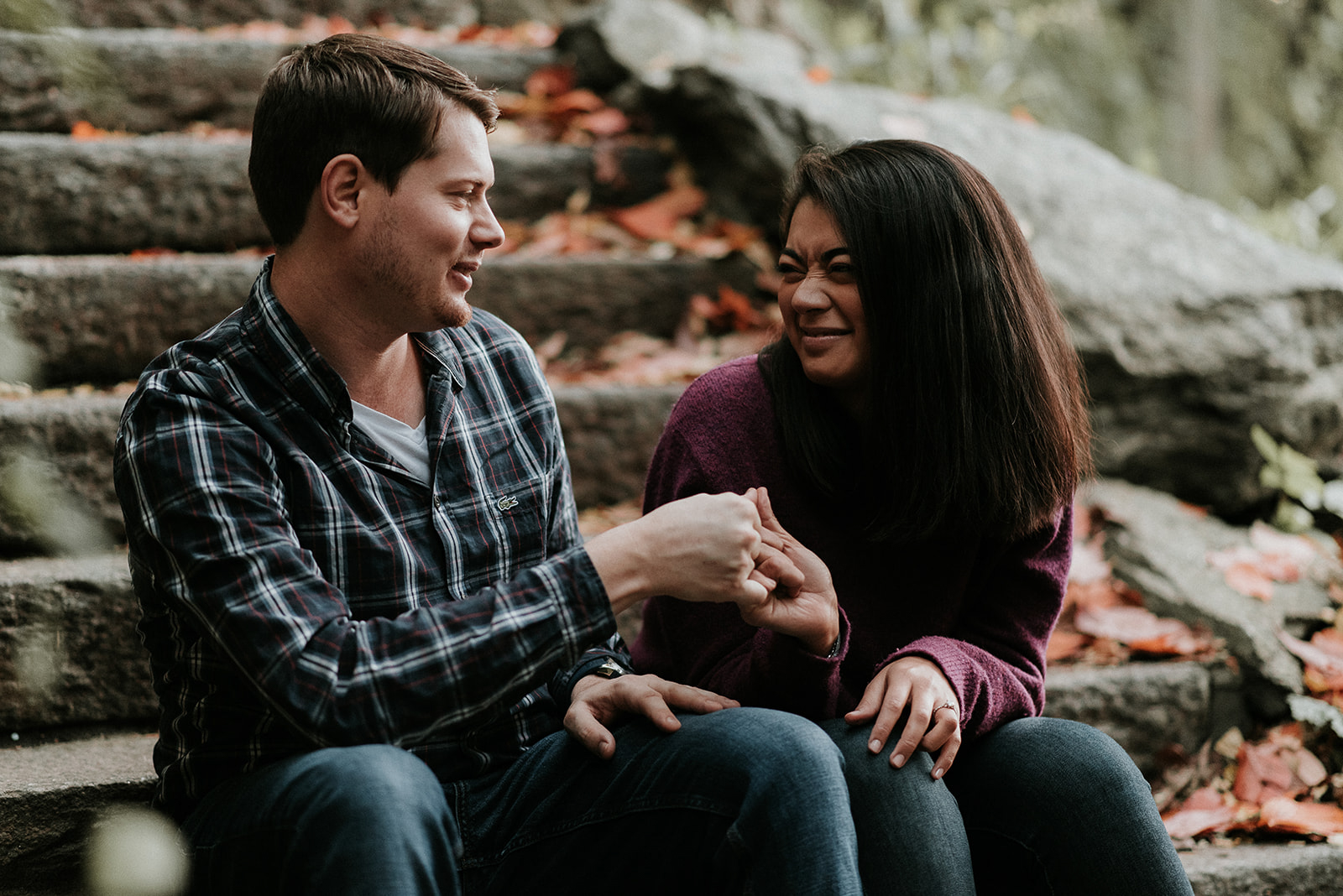 Fort Tryon Park New York Engagement Session Something Blue Wedding