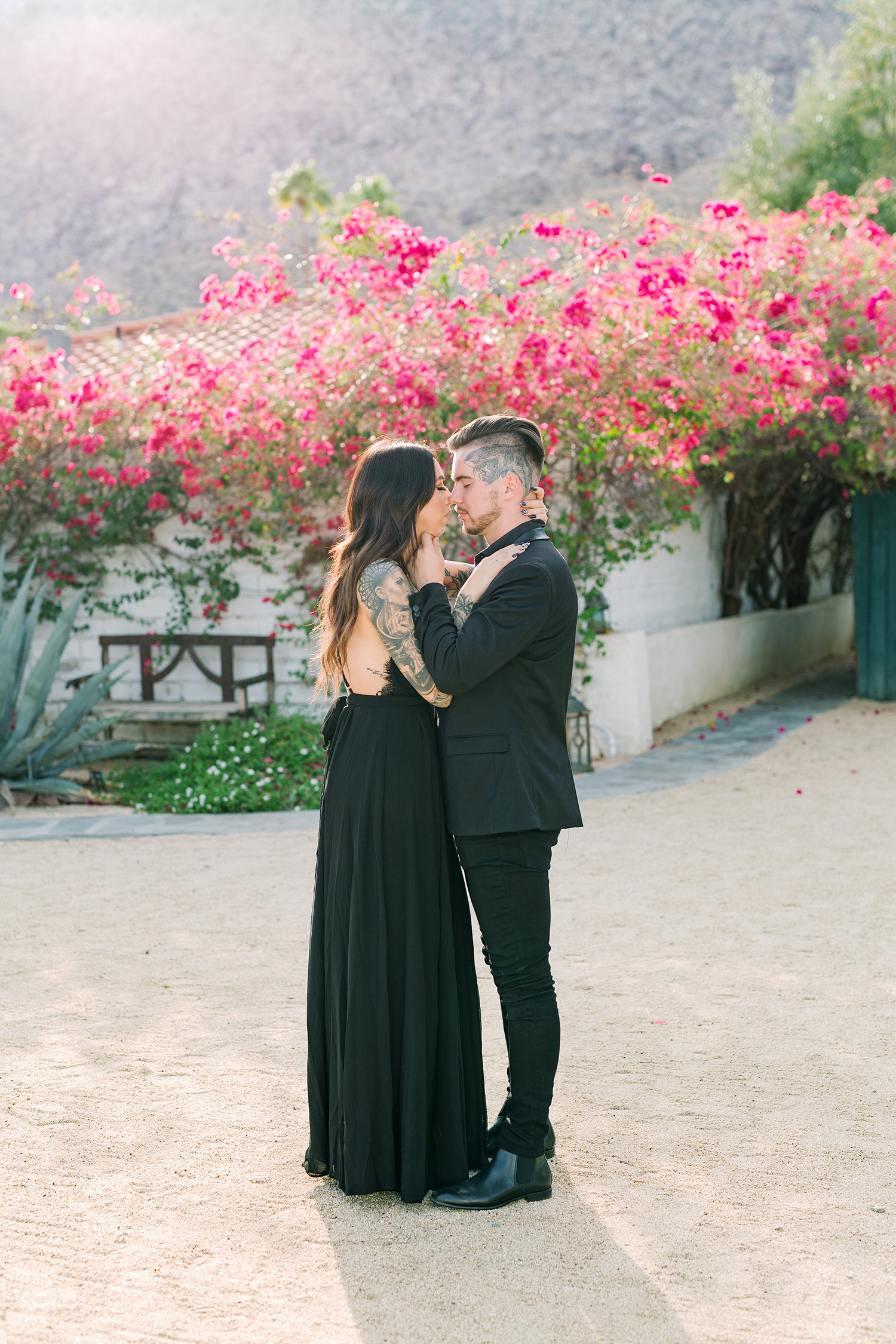 A Romantic and Bold Palm Springs Engagement Session Something Blue Weddings