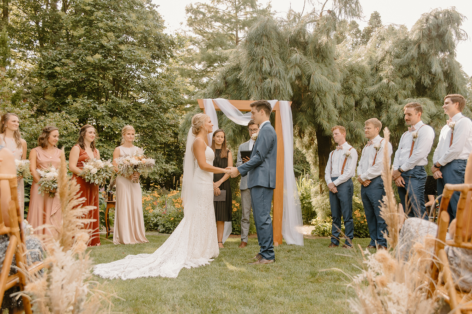Backyard Boho Wedding Michigan Kelsey Pansma Photo Something Blue Weddings