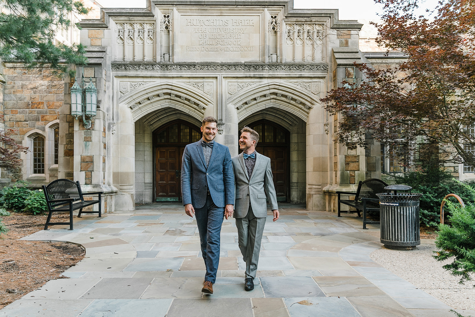 University of Michigan Law Quad LGBTQ Engagement Session Something Blue Weddings Blog