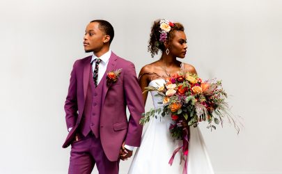 Purple and Orange Wedding Inspiration Something Blue Weddings Blog