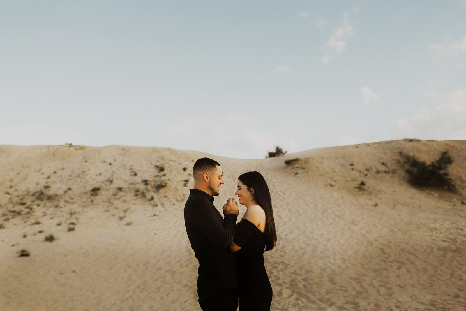 Moody Sand Dune Engagement Photos