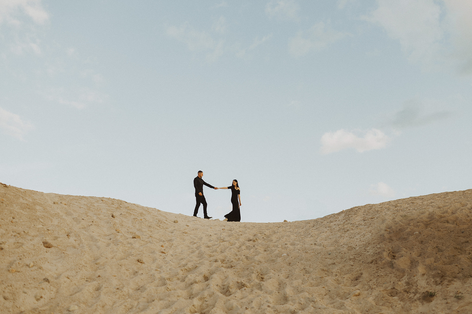 Moody Sand Dune Engagement Photos